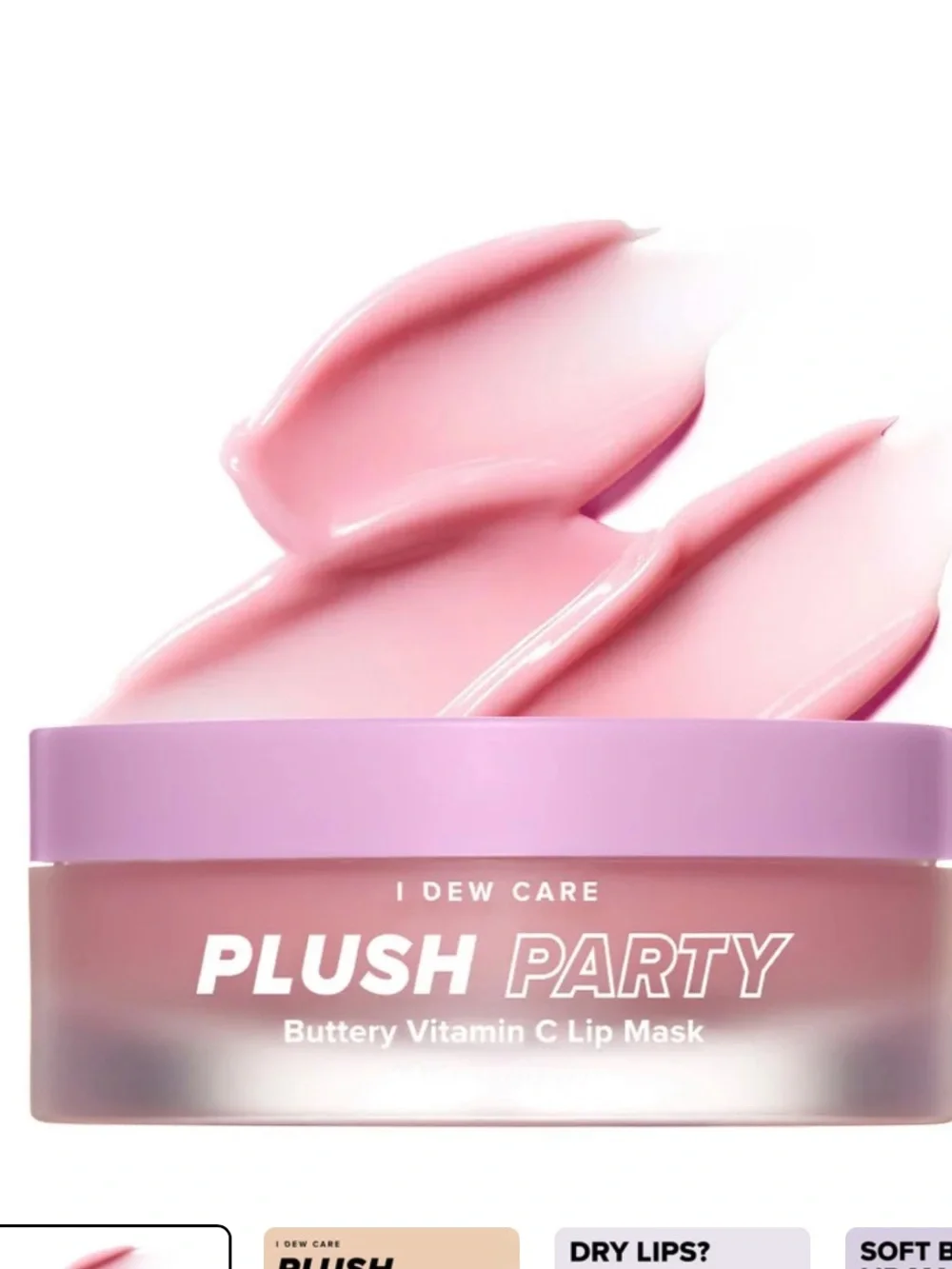 I Dew Care Plush Party Buttery Vitamin C Lip Mask — Pink